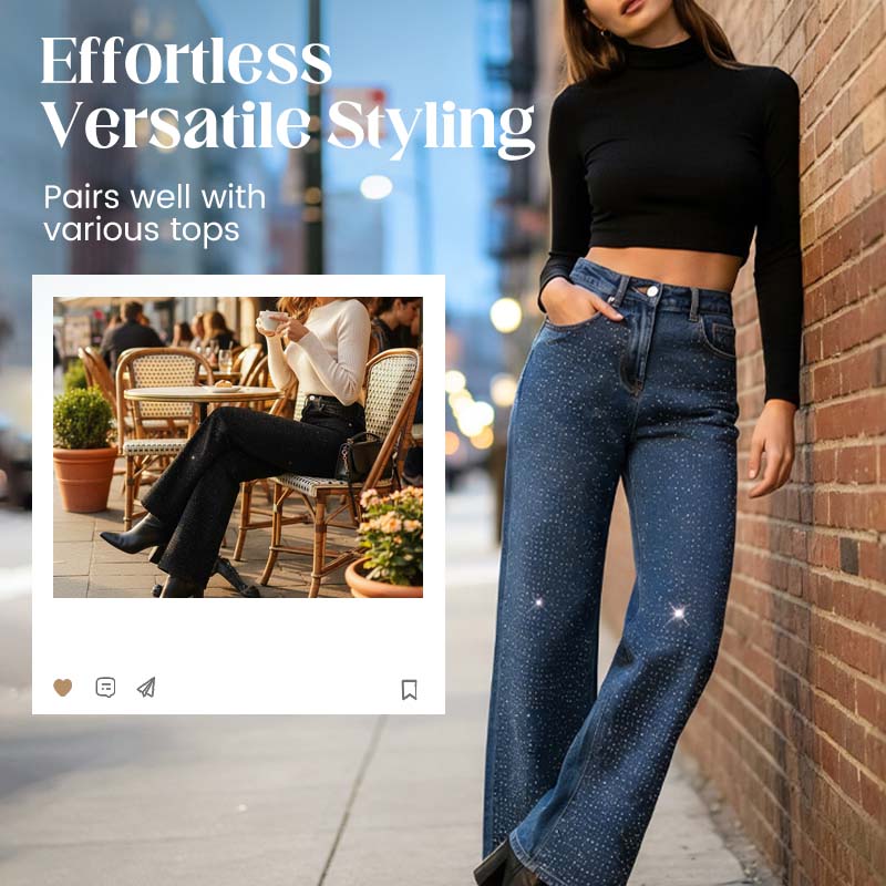 🔥Limited-time offer-Women’s Stylish Rhinestone Embellished Jeans