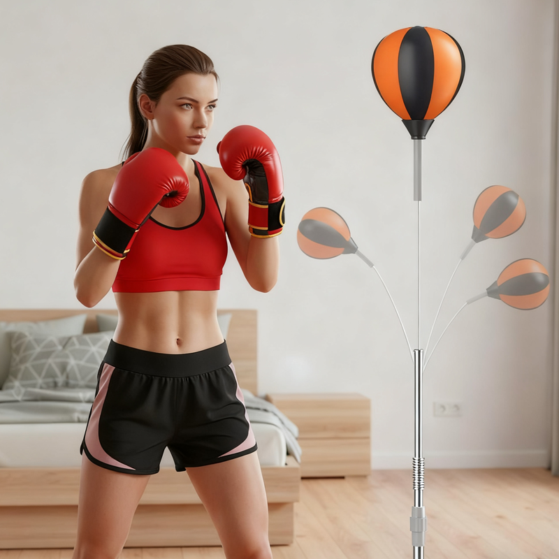 Adjustable Height Punching Bag with Stand
