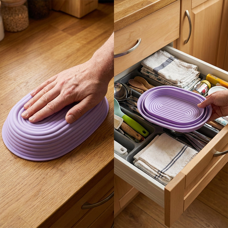 Collapsible Silicone Bread Proofing Basket