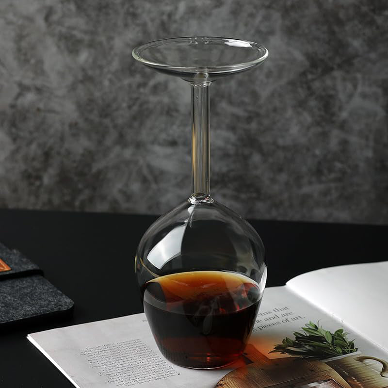 400ml Upside Down Red Wine Glass