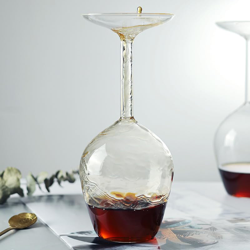 400ml Upside Down Red Wine Glass