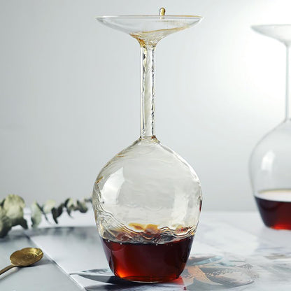 400ml Upside Down Red Wine Glass