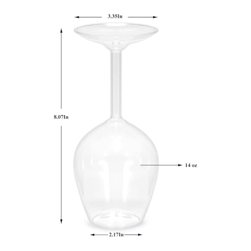400ml Upside Down Red Wine Glass