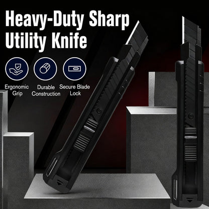 🔪 50% OFF NOW ! ⚡ Heavy-Duty Sharp Utility Knife – Ergonomic Grip, Safety Lock & Replaceable Blade 🛠️