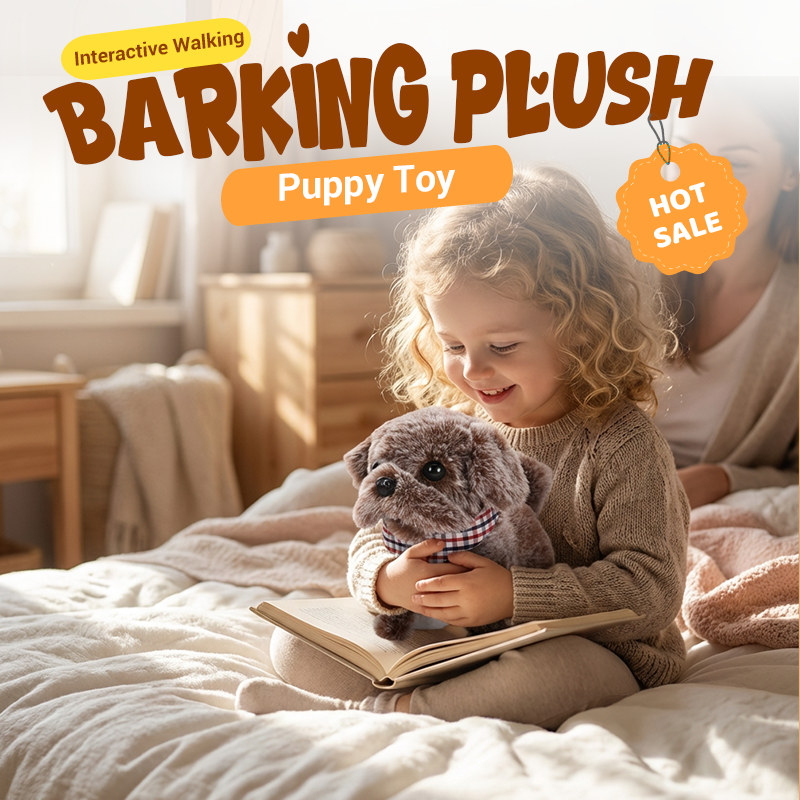 🔥Hot Sale Offers-Interactive Walking & Barking Plush Puppy Toy