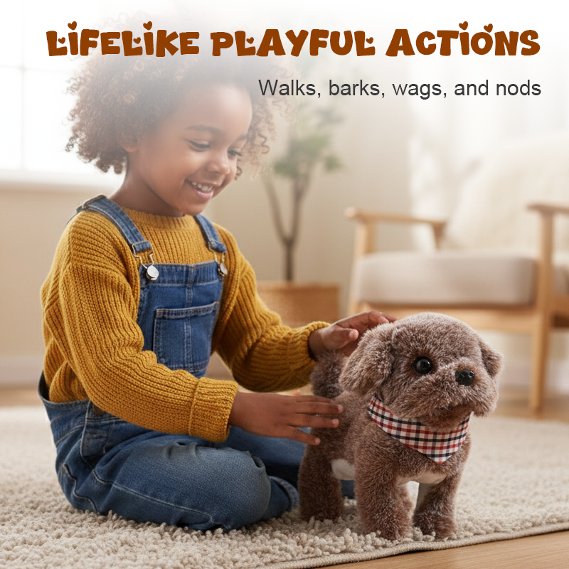 🔥Hot Sale Offers-Interactive Walking & Barking Plush Puppy Toy