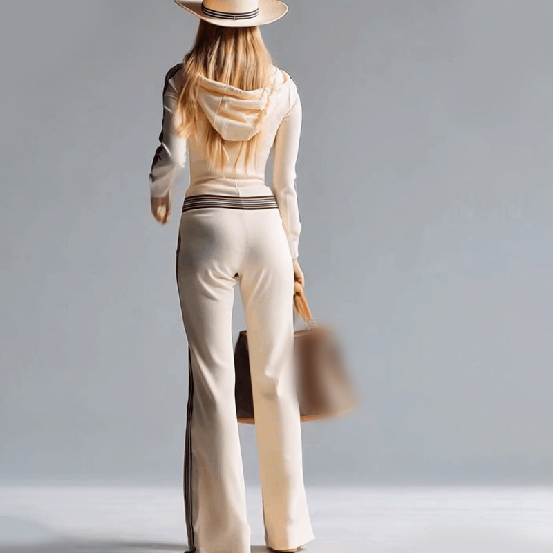 🔥New arrivals offer-Women's Hooded V-Neck Zip-Up Knitted Jumpsuit