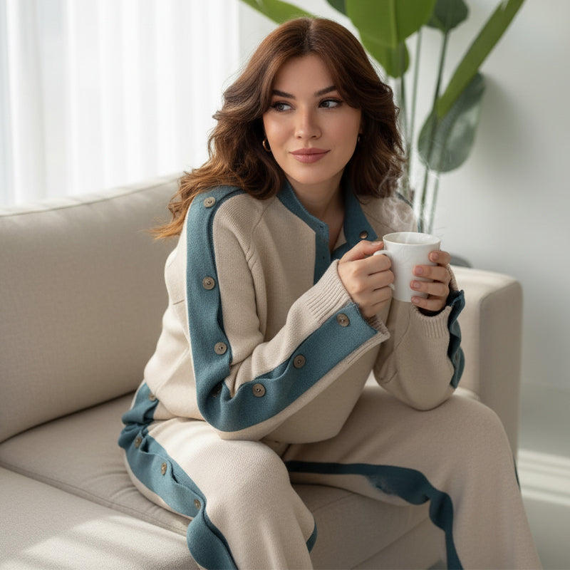 Casual Cropped Sweatshirt and Wide-Leg Pants Outfit