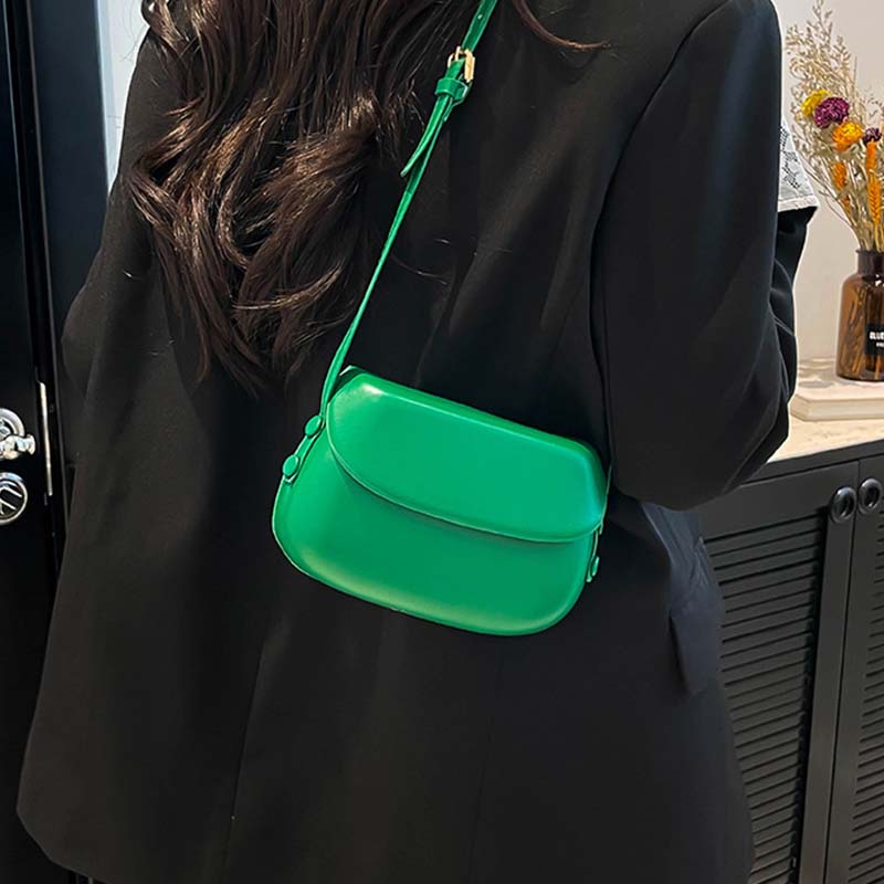 🔥Hot Sale Offers-Minimalist PU Leather Crossbody Saddle Bag