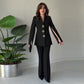 🔥New arrivals offer-Women's Elegant Split Sleeve Blazer & Pants 2-Piece Set