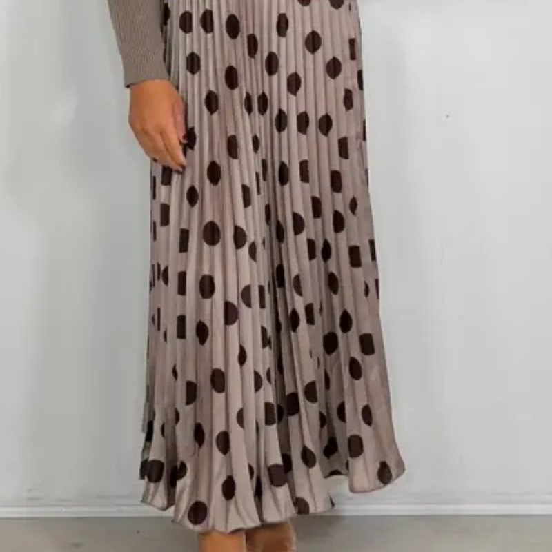 🔥New arrivals offer-Elegant 2-Piece Polka Dot Pleated Skirt Set