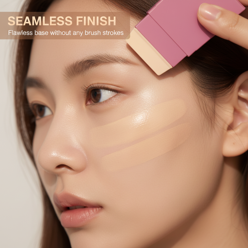 Portable Silicone Foundation Brush & Mixing Paper Set