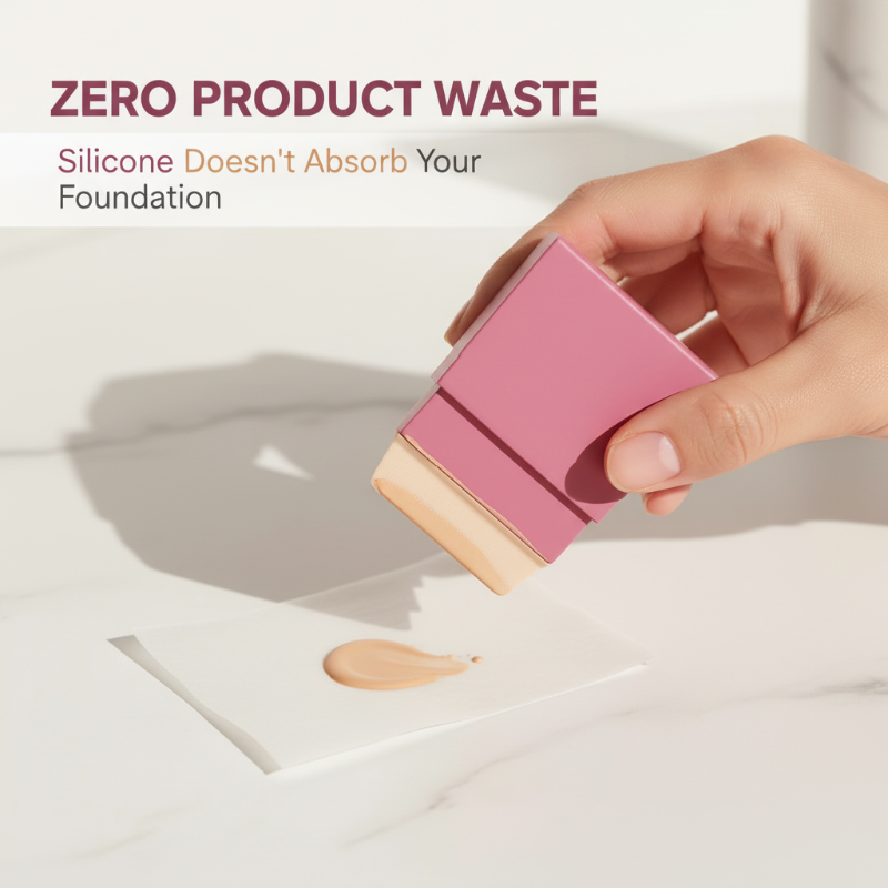 Portable Silicone Foundation Brush & Mixing Paper Set