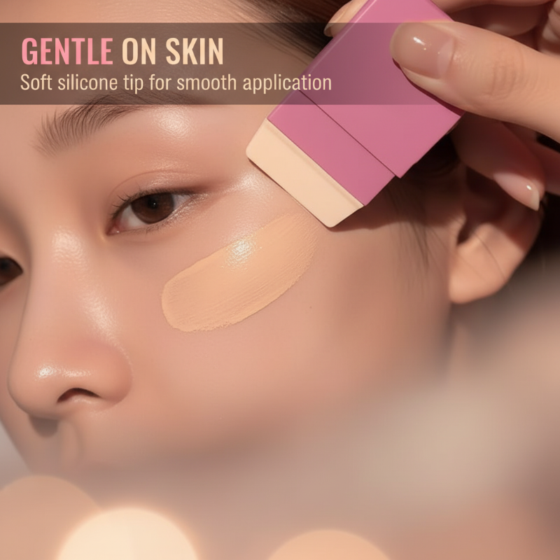 Portable Silicone Foundation Brush & Mixing Paper Set