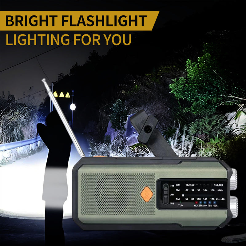 🔥Hot Sale Offers-Solar Hand-Crank Emergency Weather Radio