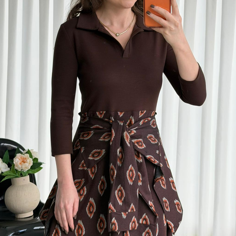 🔥New arrivals offer-Tie-Waist Fit & Flare Midi Dress