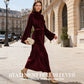🔥New arrivals offer-Elegant Velvet Bell Sleeve Maxi Dress