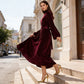 🔥New arrivals offer-Elegant Velvet Bell Sleeve Maxi Dress