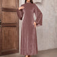 🔥New arrivals offer-Elegant Velvet Bell Sleeve Maxi Dress