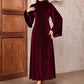 🔥New arrivals offer-Elegant Velvet Bell Sleeve Maxi Dress