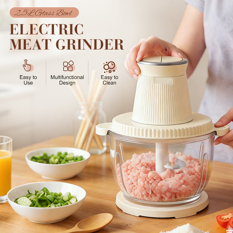 🔥Hot Sale Offers-Electric Meat Grinder with 2.5L Glass Bowl