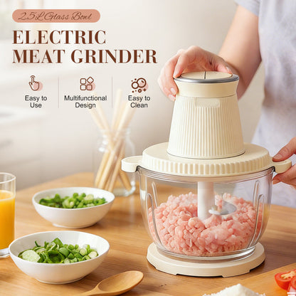 🔥Hot Sale Offers-Electric Meat Grinder with 2.5L Glass Bowl