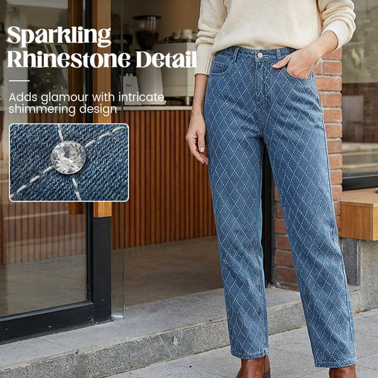 🔥Hot Sale Offers-Women's Sparkling Straight Leg Jeans