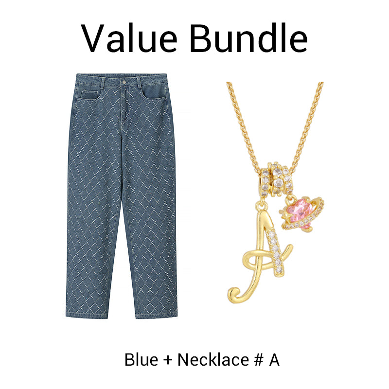 🔥Hot Sale Offers-Women's Sparkling Straight Leg Jeans