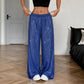 🔥Hot Sale Offers-Women’s Sequin Wide-Leg Pants with Elastic Waist