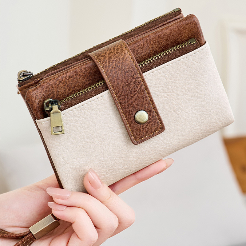 🔥Limited-time offer-Women's Retro Style RFID Blocking Tri-fold Wallet