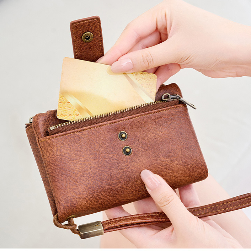 🔥Limited-time offer-Women's Retro Style RFID Blocking Tri-fold Wallet