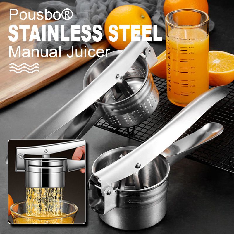 📢📢50%  OFF !! ⏰AEX Multifunctional Stainless Steel Potato, Juice & Food Press