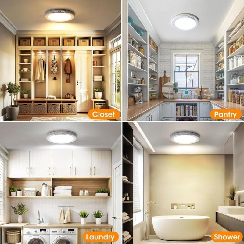 🌞 Spring into Savings: 50% Off! 🔦Rechargeable Motion Sensor Ceiling Light 🏡 | Auto-On When You Approach, Auto-Off After 30s | Magnetic Adhesion Installs in Seconds | IP Waterproof | Closet, Stairs, Garage, Balcony