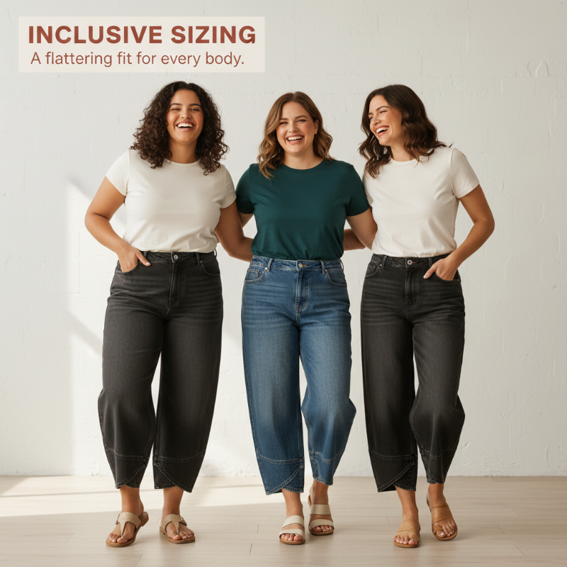 🔥Limited-time offer-Women's Casual Wide-Leg Cropped Jeans