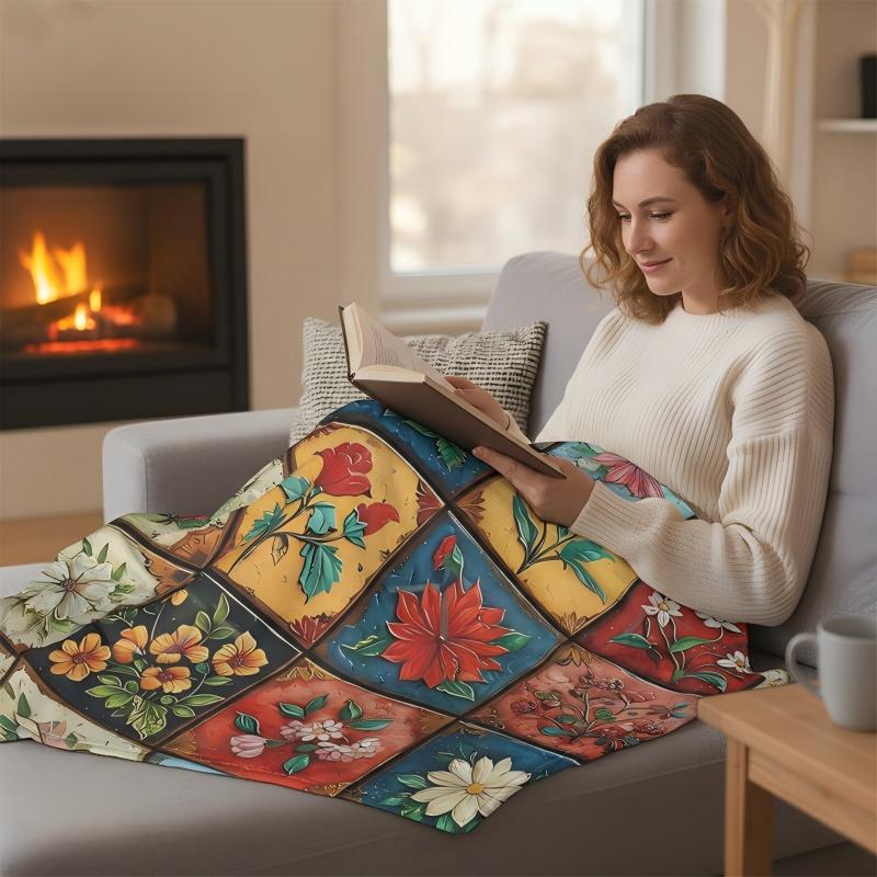 🔥Hot Sale Offers-Cozy & Soft Floral Flannel Blanket