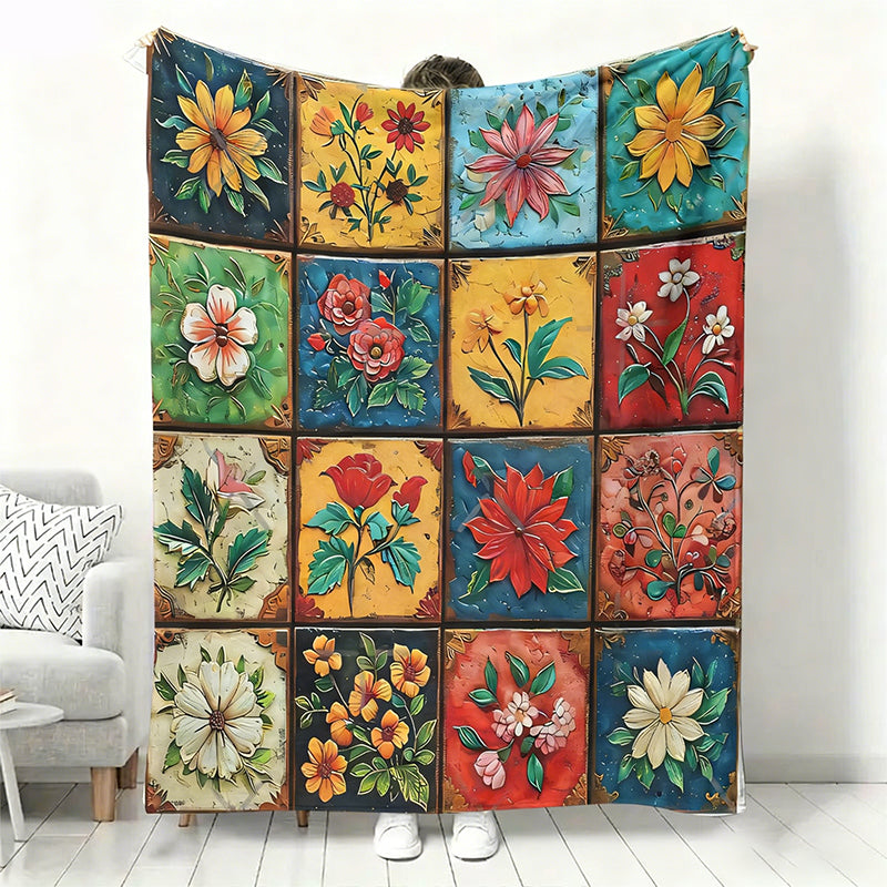 🔥Hot Sale Offers-Cozy & Soft Floral Flannel Blanket