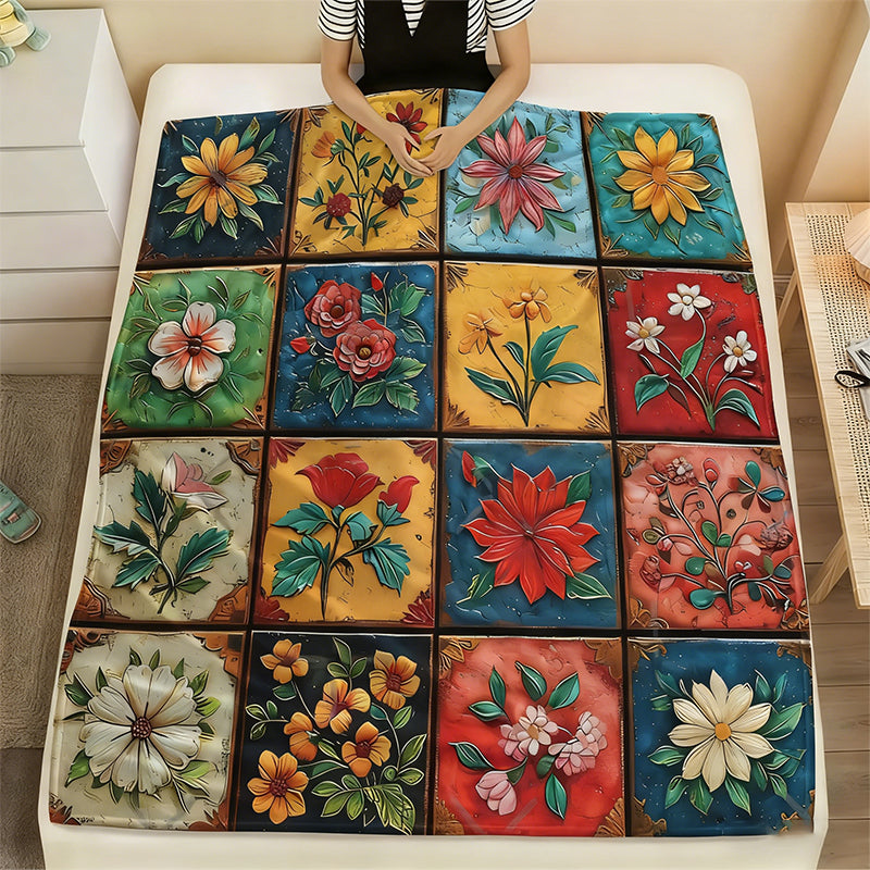 🔥Hot Sale Offers-Cozy & Soft Floral Flannel Blanket
