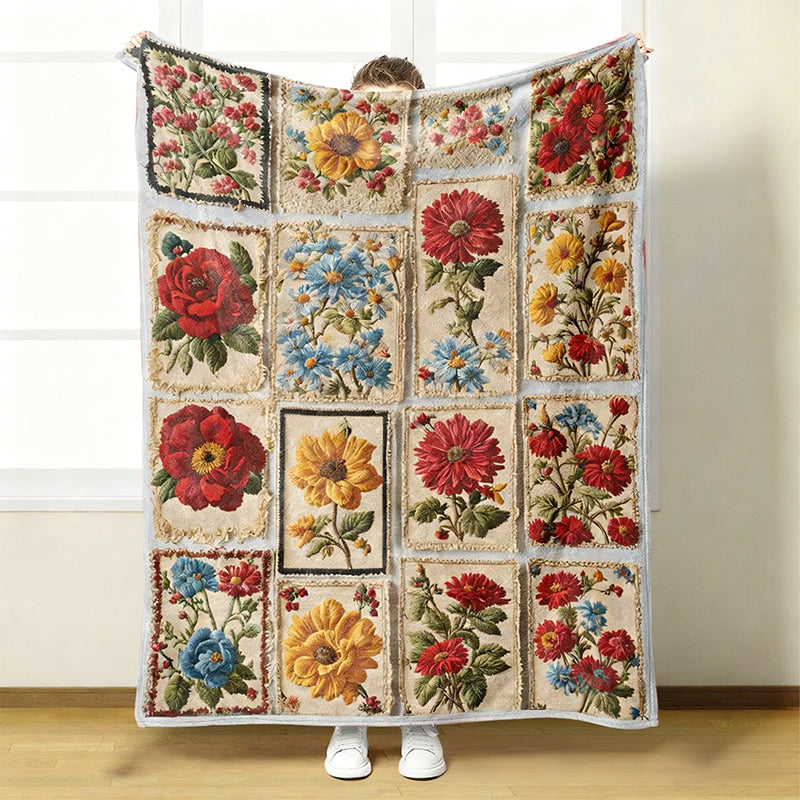 🔥Hot Sale Offers-Cozy & Soft Floral Flannel Blanket