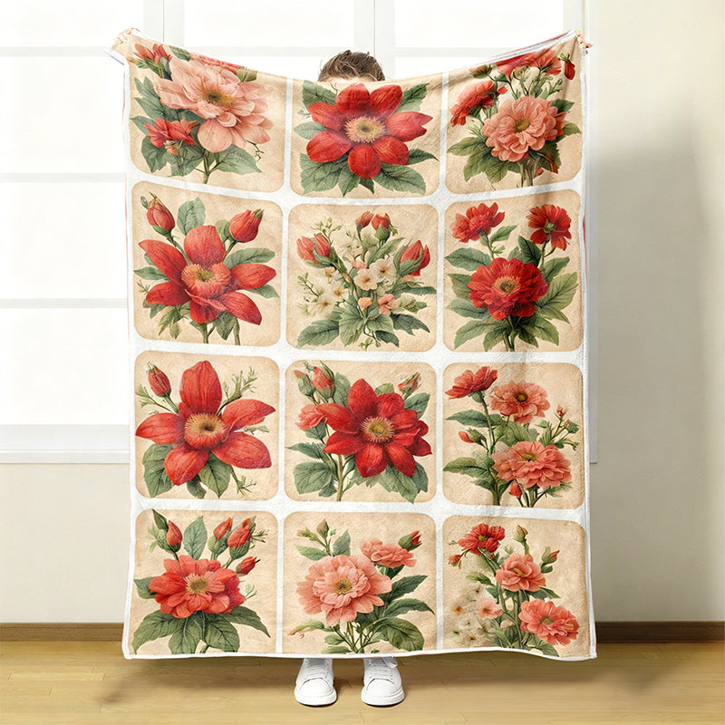 🔥Hot Sale Offers-Cozy & Soft Floral Flannel Blanket