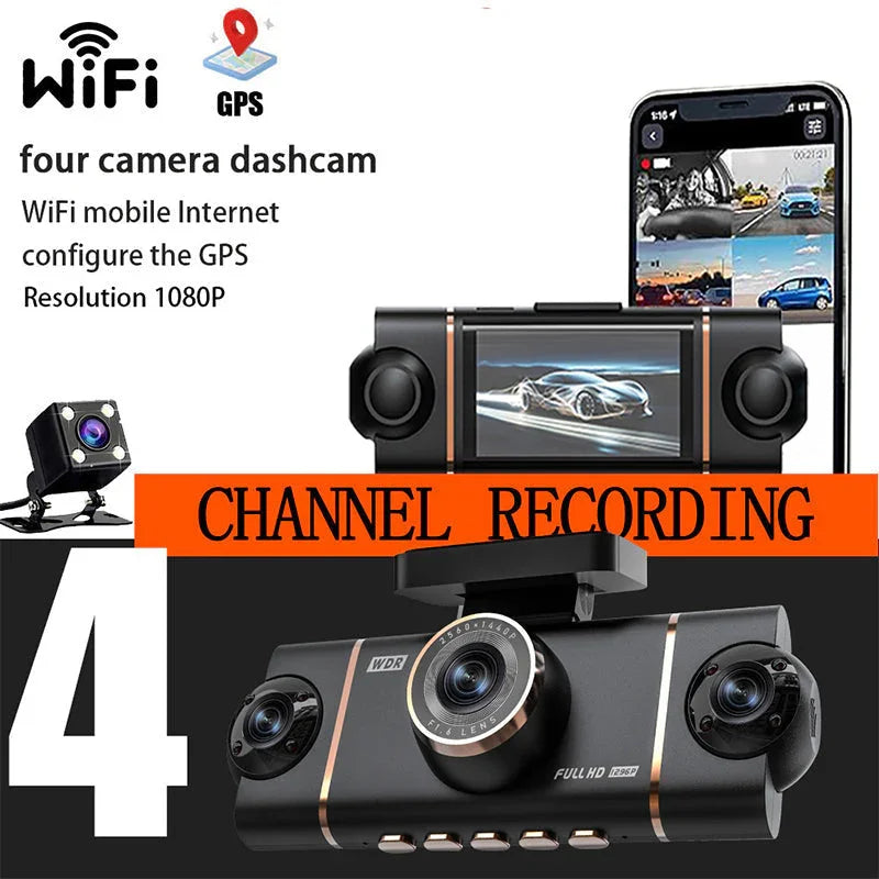 🥳2026 HOT SALE🥳💞50K+ SOLD!🌙🚘 50% OFF! 4-Channel Car Camera – Front, rear & interior coverage. Motion detection, loop recording. G-sensor locks accident footage. Drive & park with confidence. 👴✅