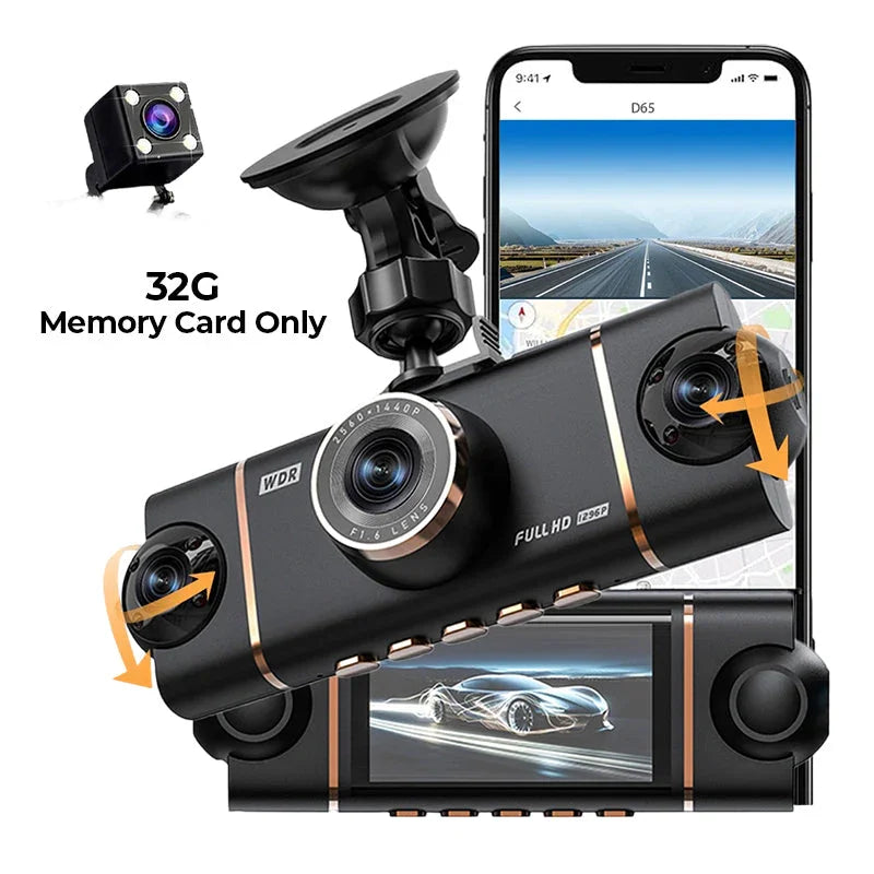 🥳2026 HOT SALE🥳💞50K+ SOLD!🌙🚘 50% OFF! 4-Channel Car Camera – Front, rear & interior coverage. Motion detection, loop recording. G-sensor locks accident footage. Drive & park with confidence. 👴✅