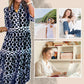 🎉Spring Specials Sale 50% OFF🌸💐Women’s Geometric Print V-Neck Maxi Dress