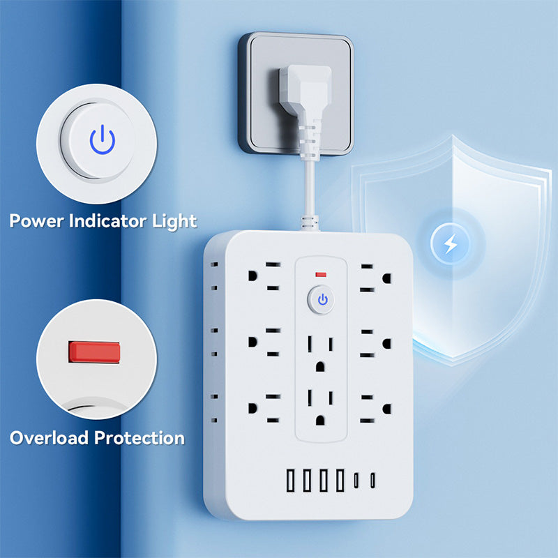 🔥Limited-time offer-20-in-1 Power Strip with Overload Protection