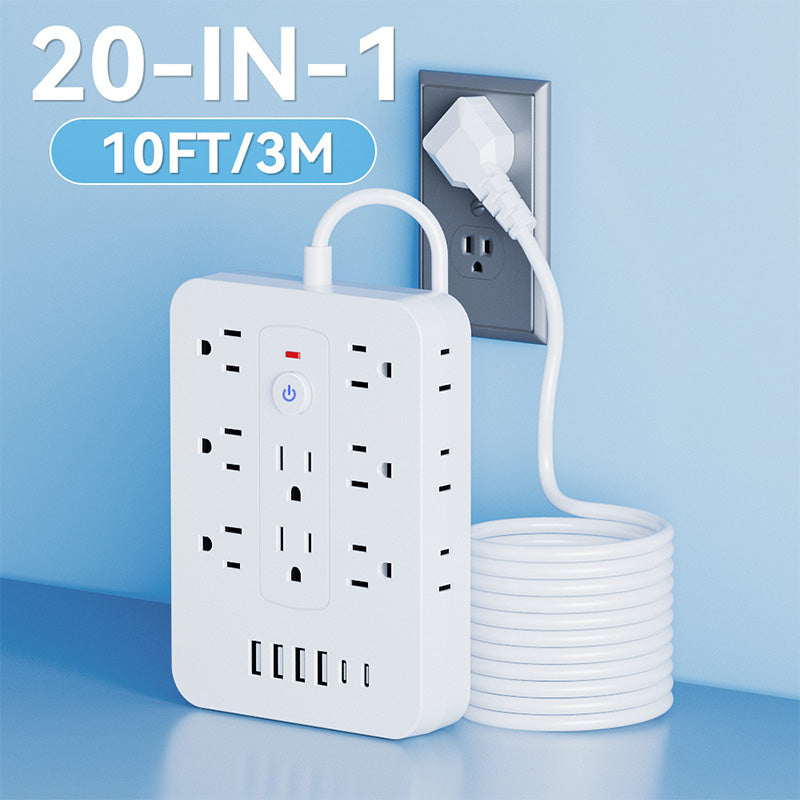 🔥Limited-time offer-20-in-1 Power Strip with Overload Protection