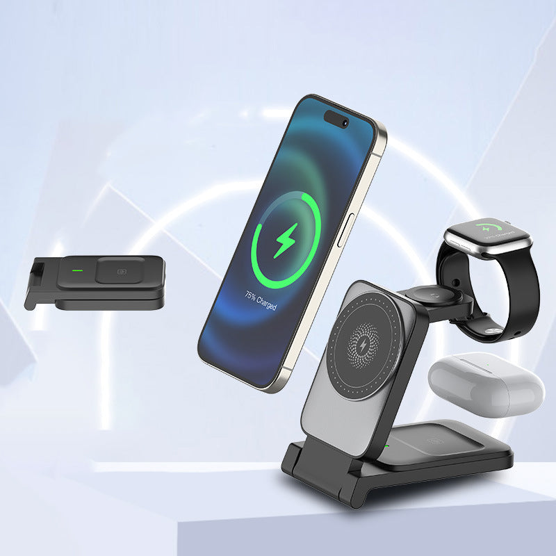 🔥Hot Sale Offers-3-in-1 Foldable Magnetic Wireless Charger