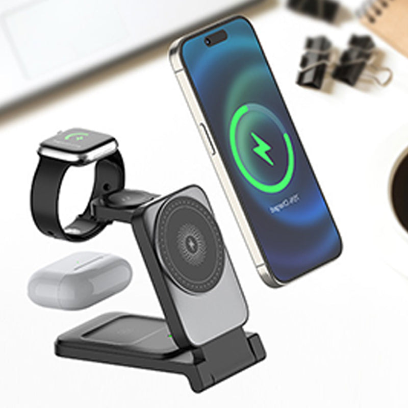 🔥Hot Sale Offers-3-in-1 Foldable Magnetic Wireless Charger