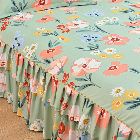 🛏️ 49% OFF NOW! 🎀 3-Piece Ruffled Bed Skirt Set – Elegant Design, Easy Fit & Complete Coverage 🛌