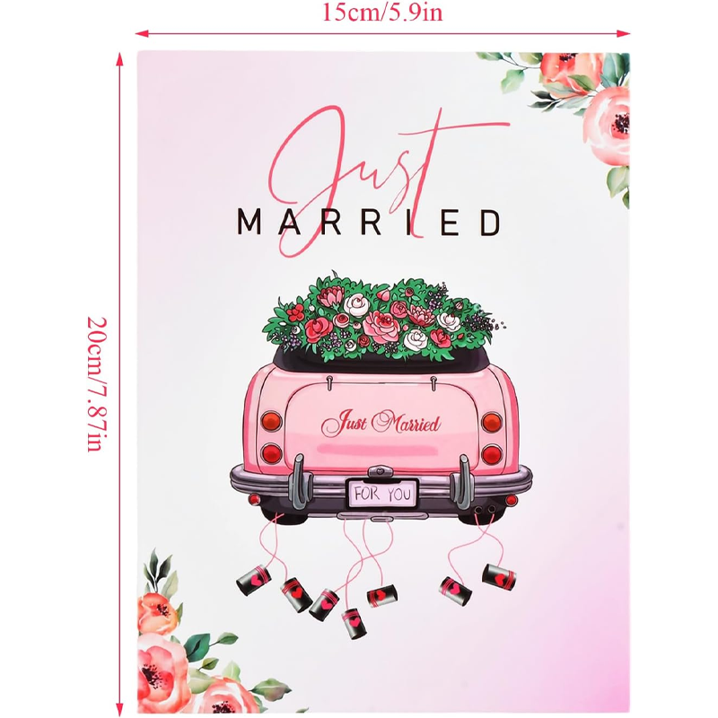 🔥Limited-time offer-3D Pop-Up Wedding Car Greeting Card