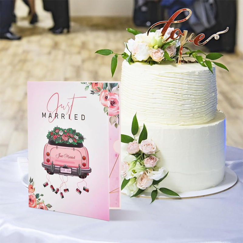 🔥Limited-time offer-3D Pop-Up Wedding Car Greeting Card