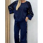 🎁2026 New Arrivals 50% OFF💥Women's Sequin Spliced Sweatshirt & Pants Set